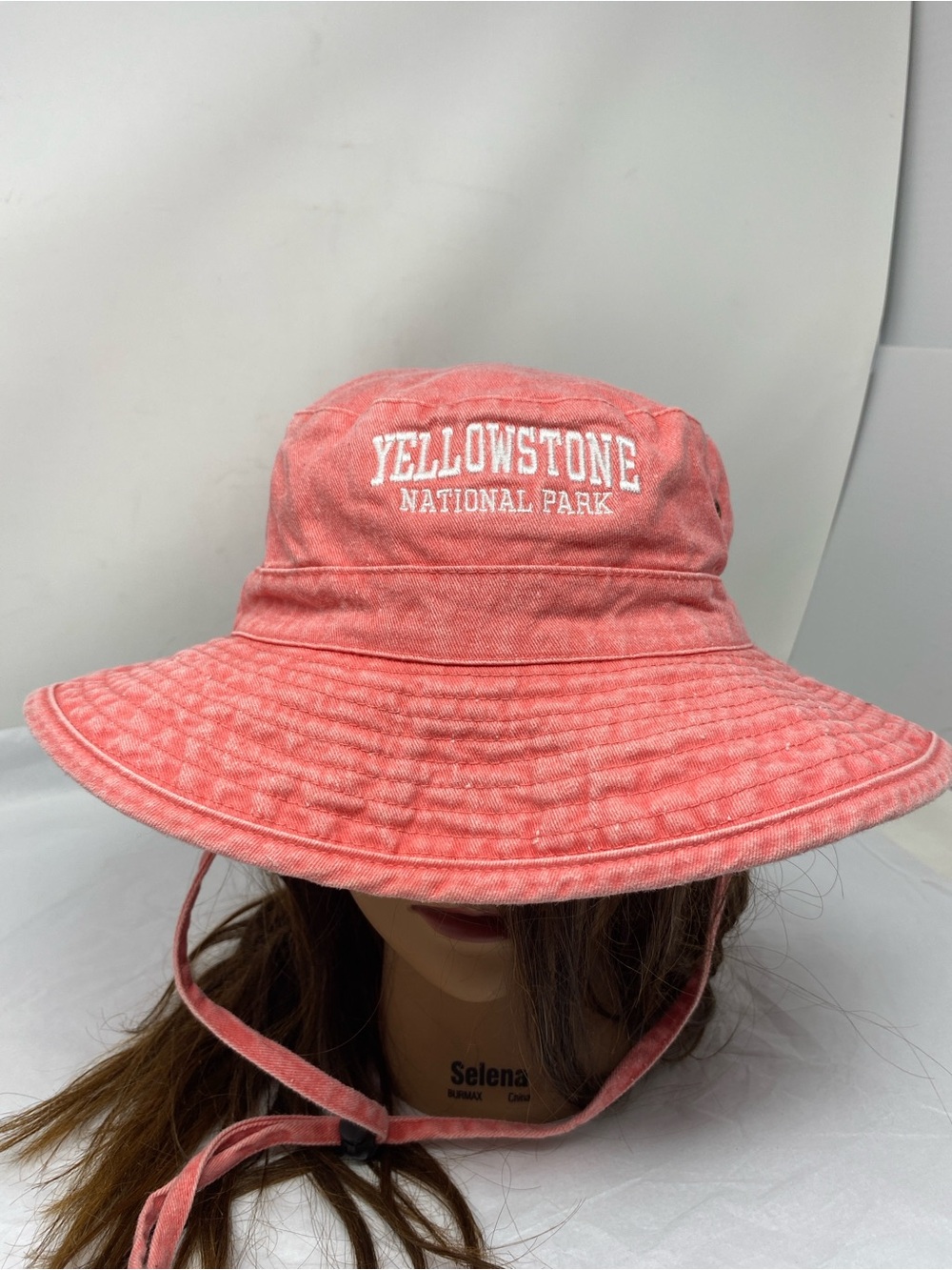 Yellowstone National Park Coral Cotton Wide Brim Bucket Sun Hat L/XL Unisex
